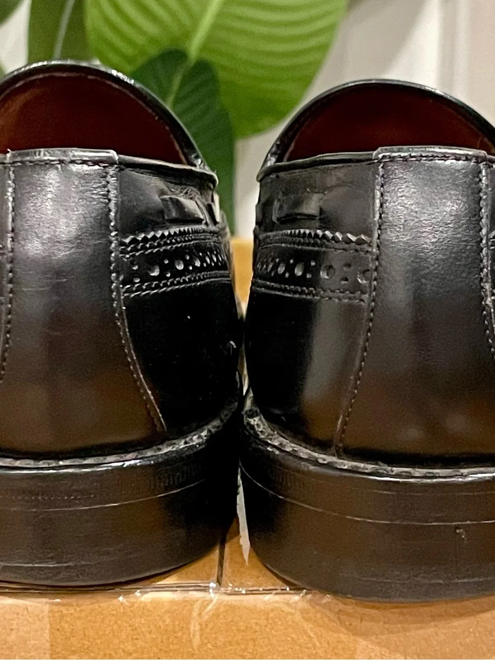 Allen Edmonds Manchester Black Leather Wingtip Tassel Loafers Mens 8.5 C 8507⁠